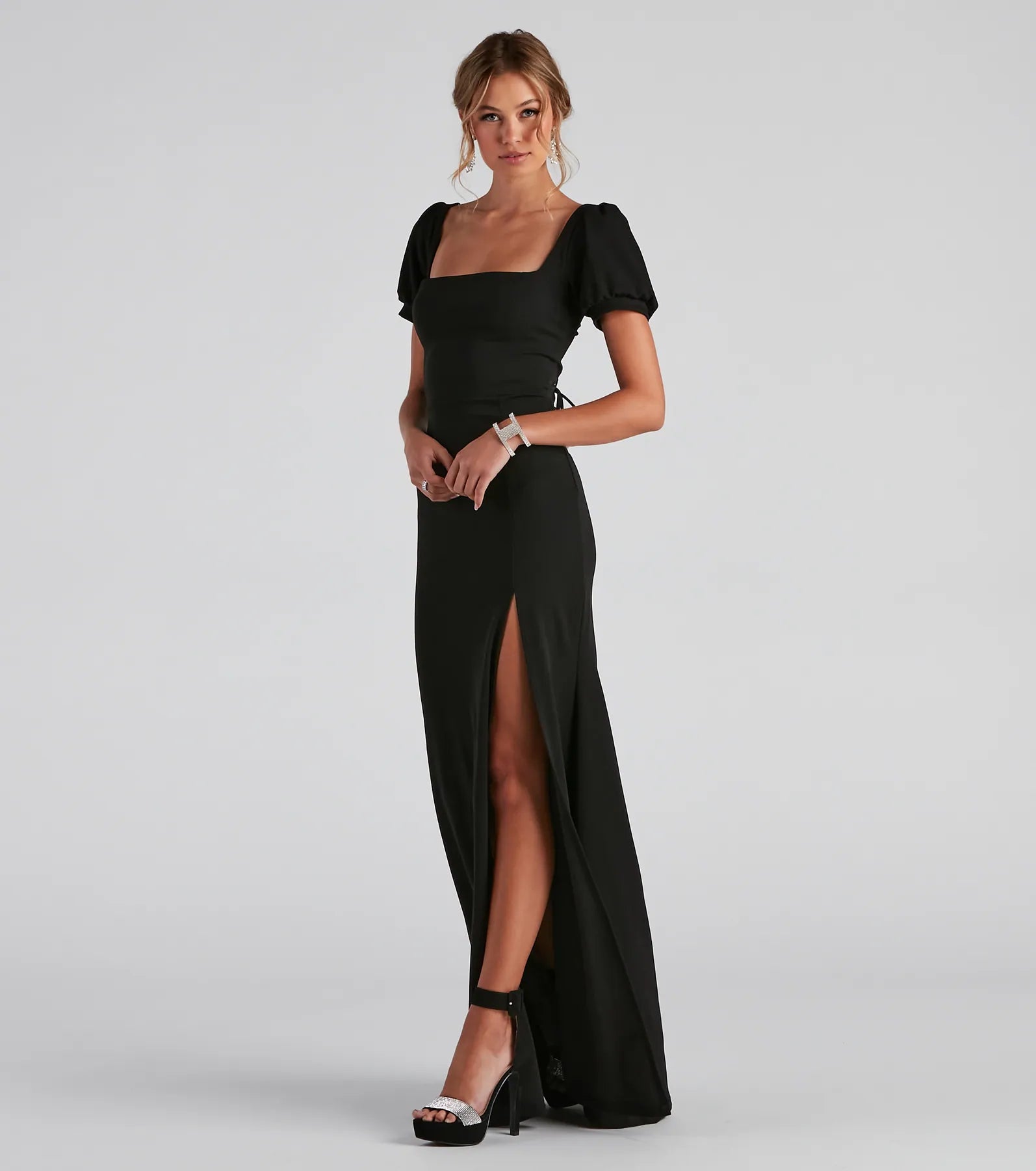 Denali Formal Puff Sleeve Long Dress - Image 6