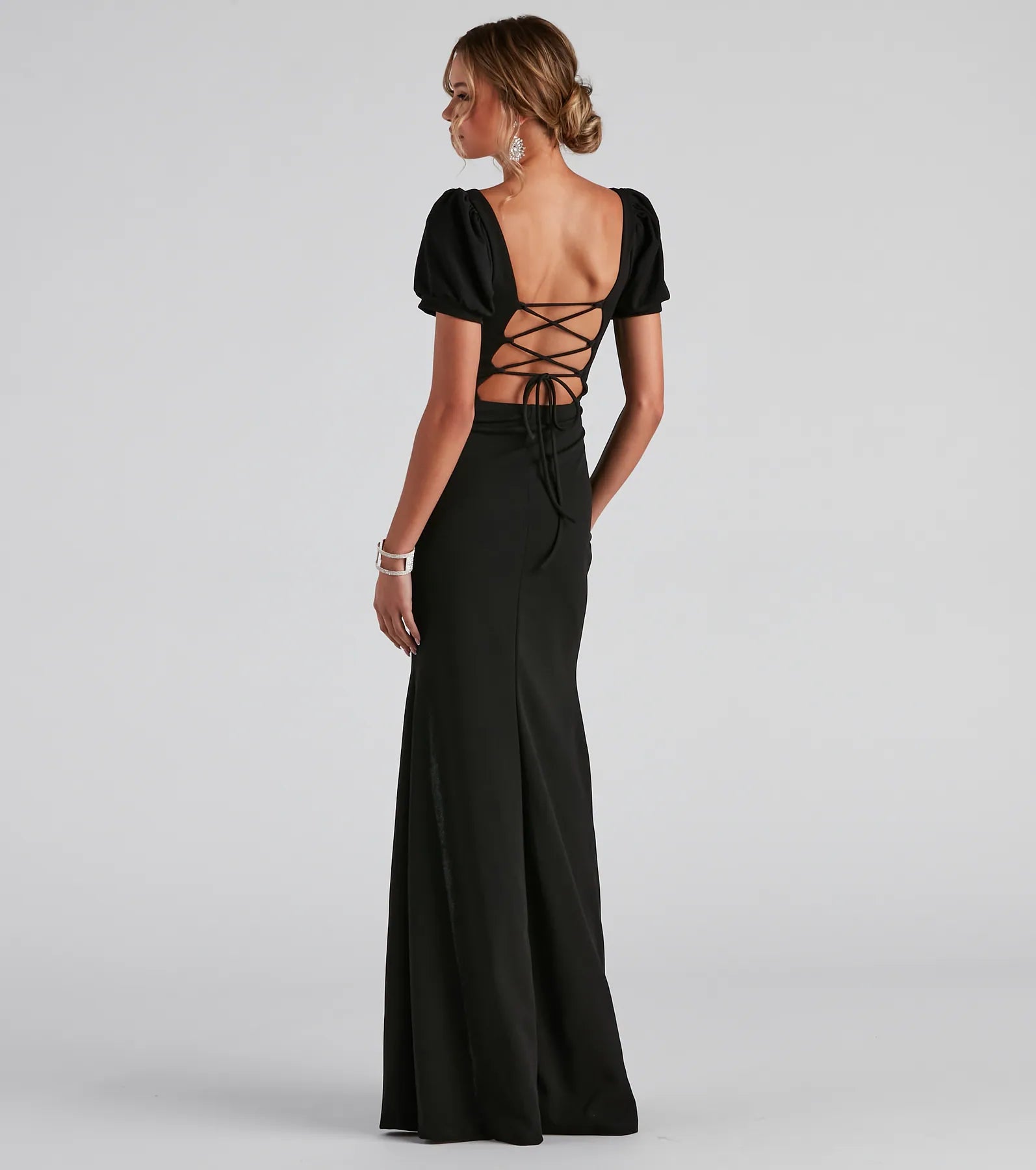 Denali Formal Puff Sleeve Long Dress - Image 7