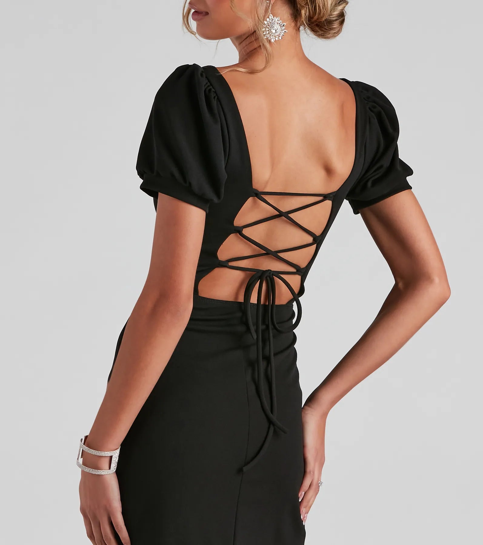 Denali Formal Puff Sleeve Long Dress - Image 8