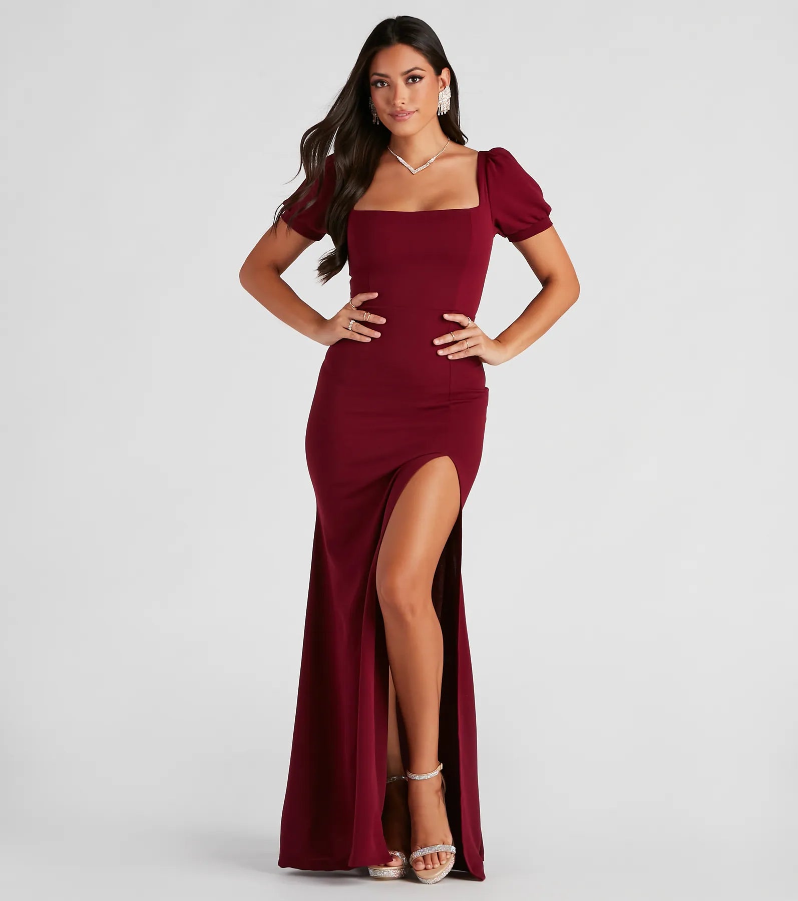 Denali Formal Puff Sleeve Long Dress - Image 2