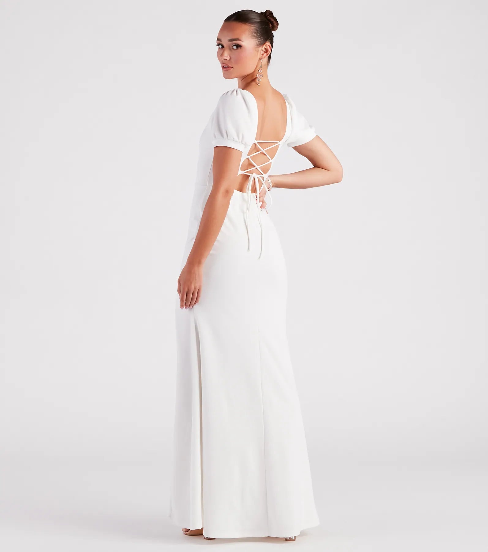 Denali Formal Puff Sleeve Long Dress - Image 10