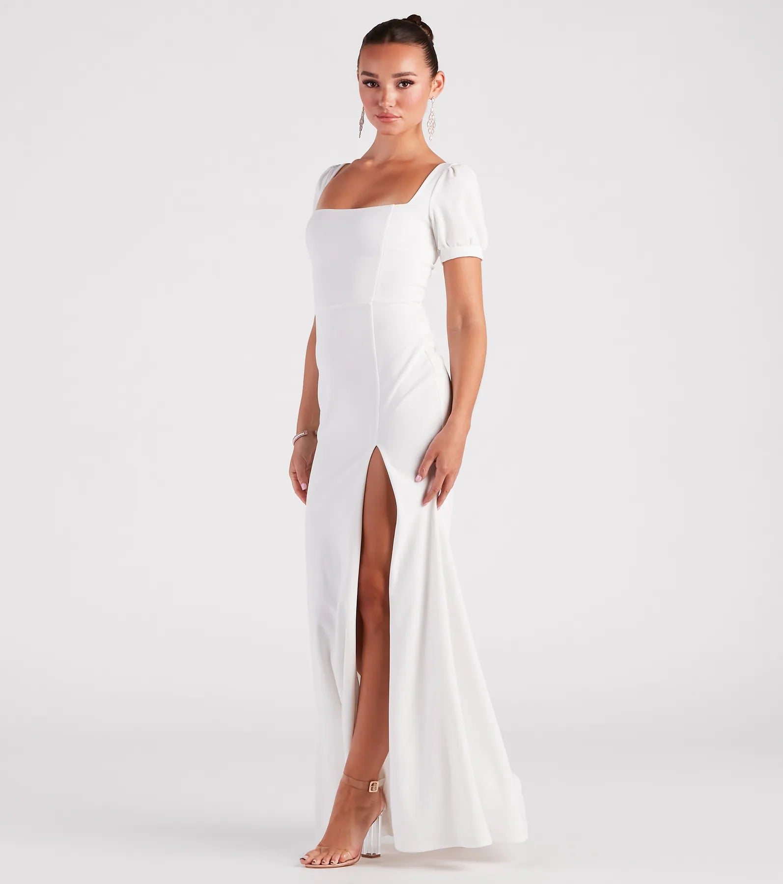 Denali Formal Puff Sleeve Long Dress - Image 11