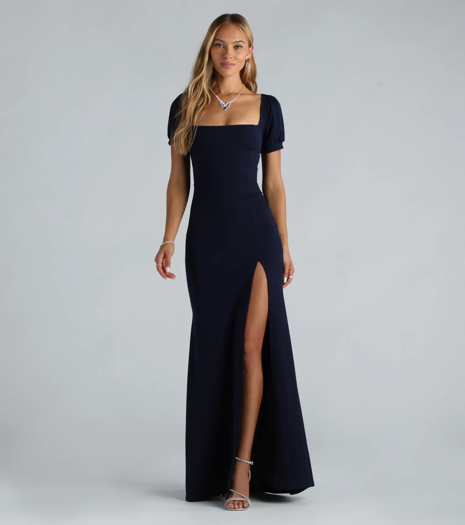 Denali Formal Puff Sleeve Long Dress - Image 13