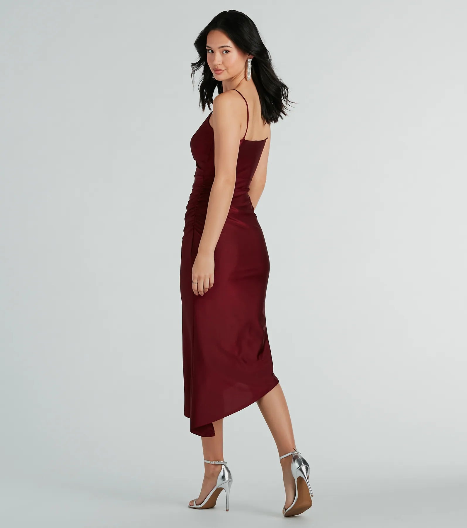 Spotlight Moment V-Neck Surplice Midi Dress - Image 2