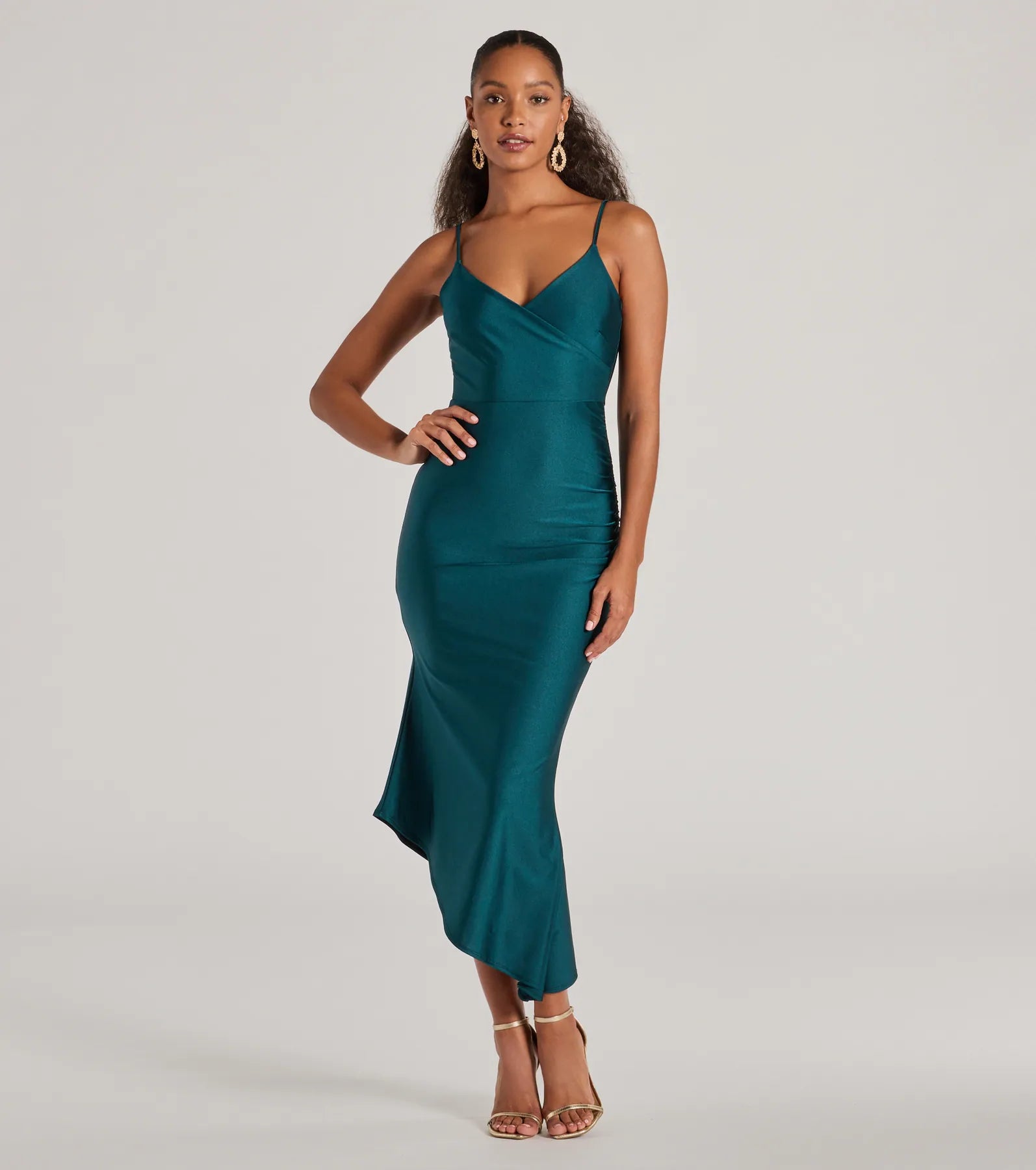 Spotlight Moment V-Neck Surplice Midi Dress - Image 5