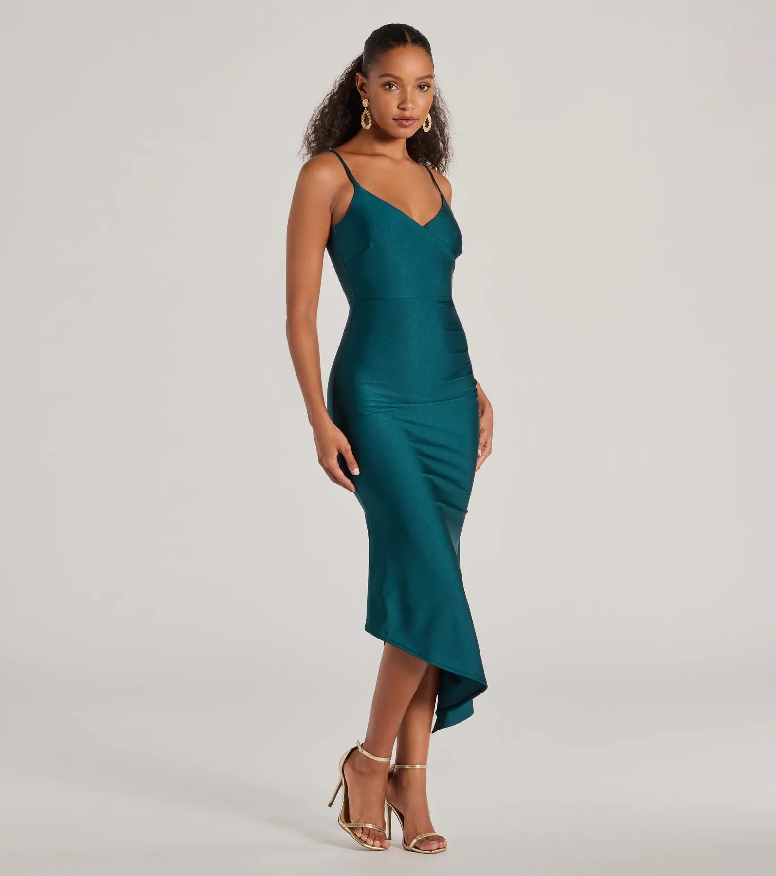 Spotlight Moment V-Neck Surplice Midi Dress - Image 8