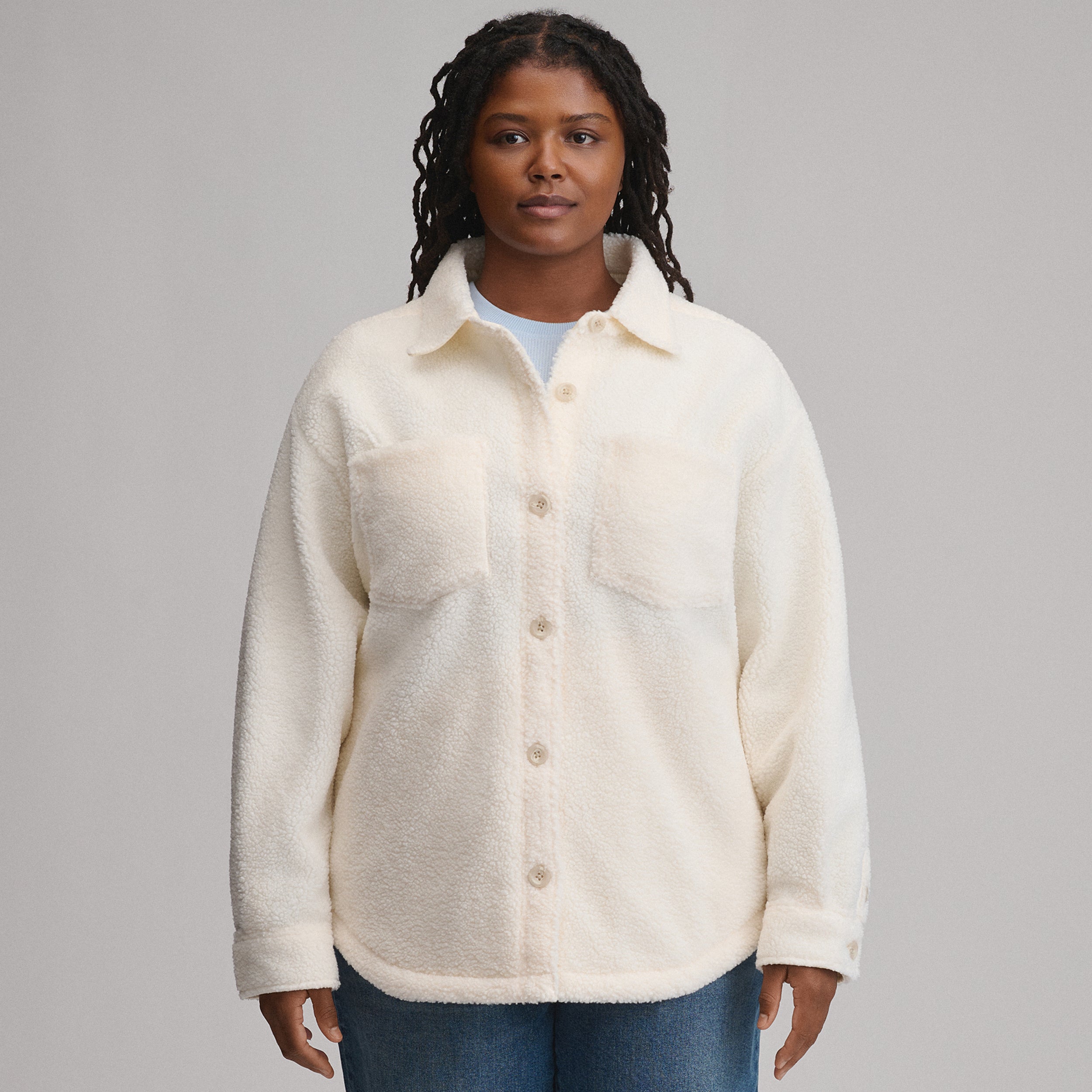 Women's Fleece Shirt Jacket - Image 9