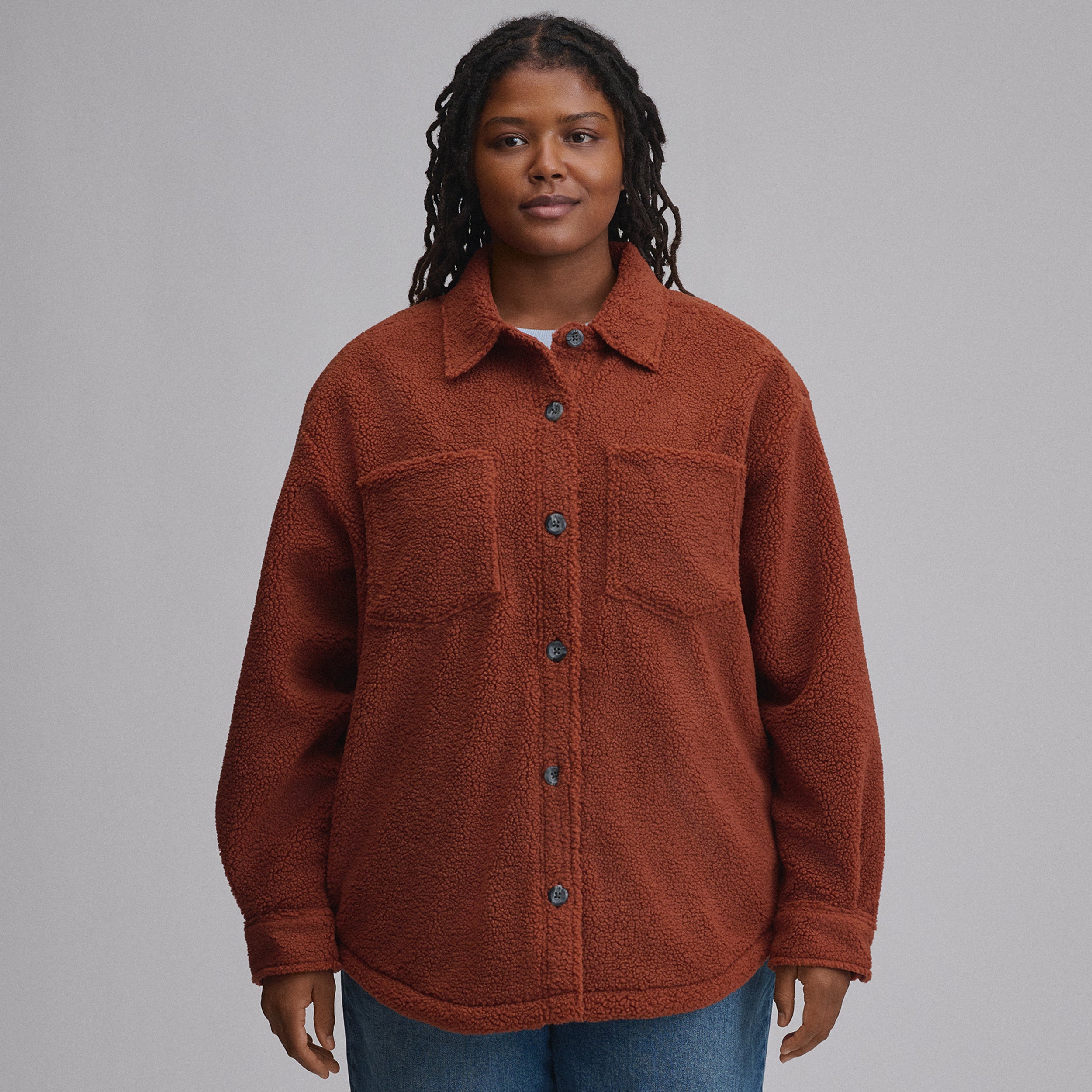 Women's Fleece Shirt Jacket - Image 14