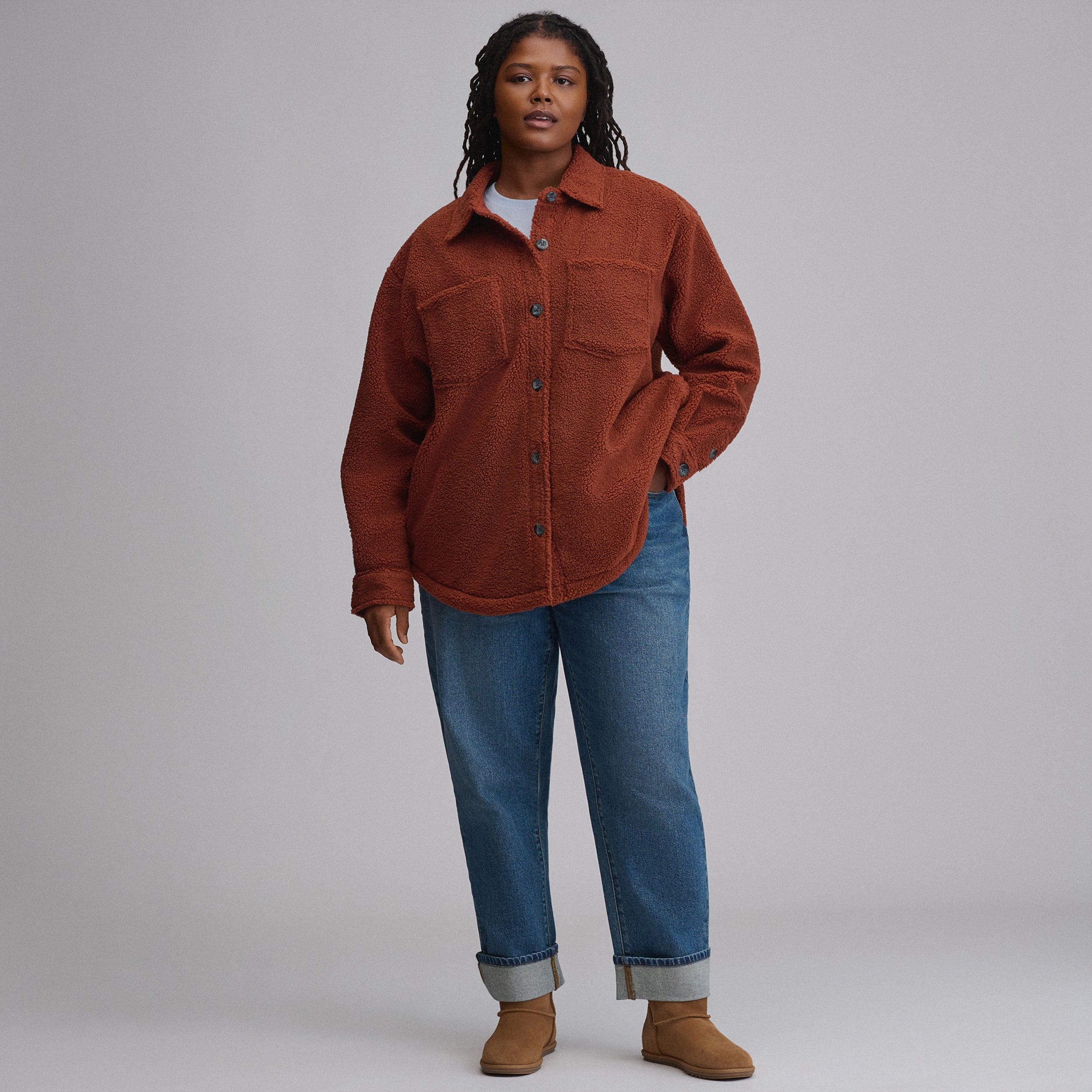 Women's Fleece Shirt Jacket - Image 18