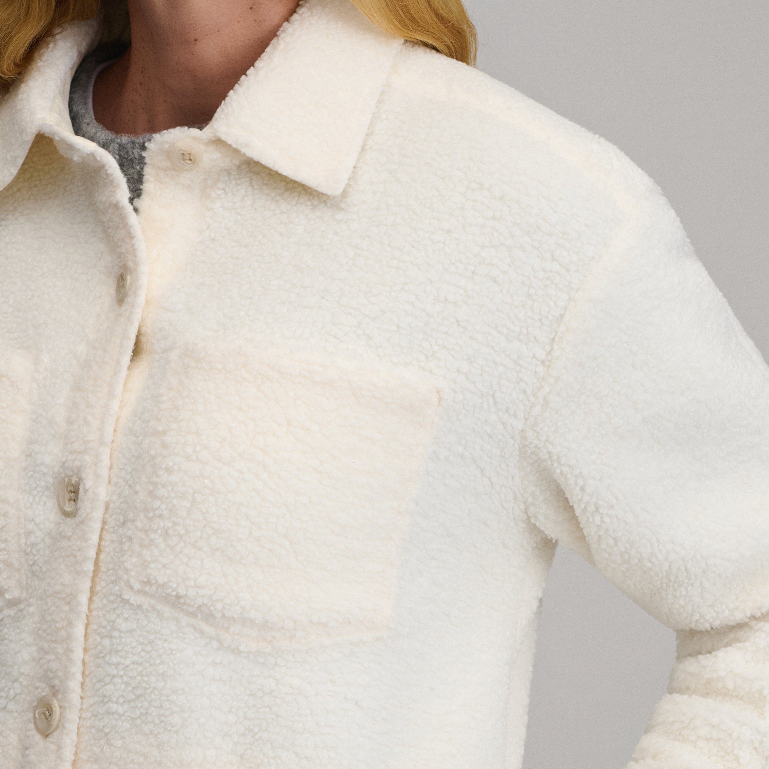 Women's Fleece Shirt Jacket - Image 3