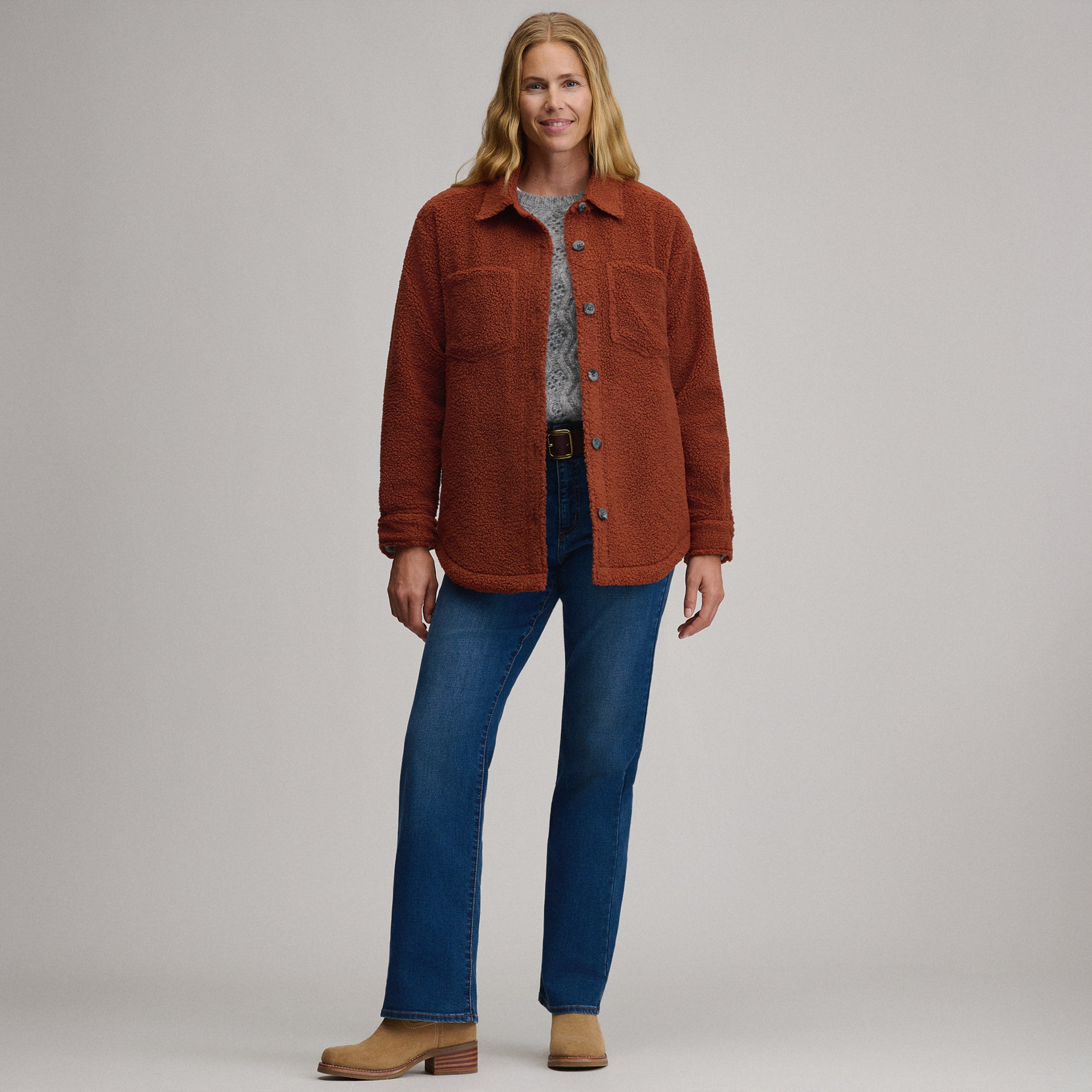 Women's Fleece Shirt Jacket - Image 8