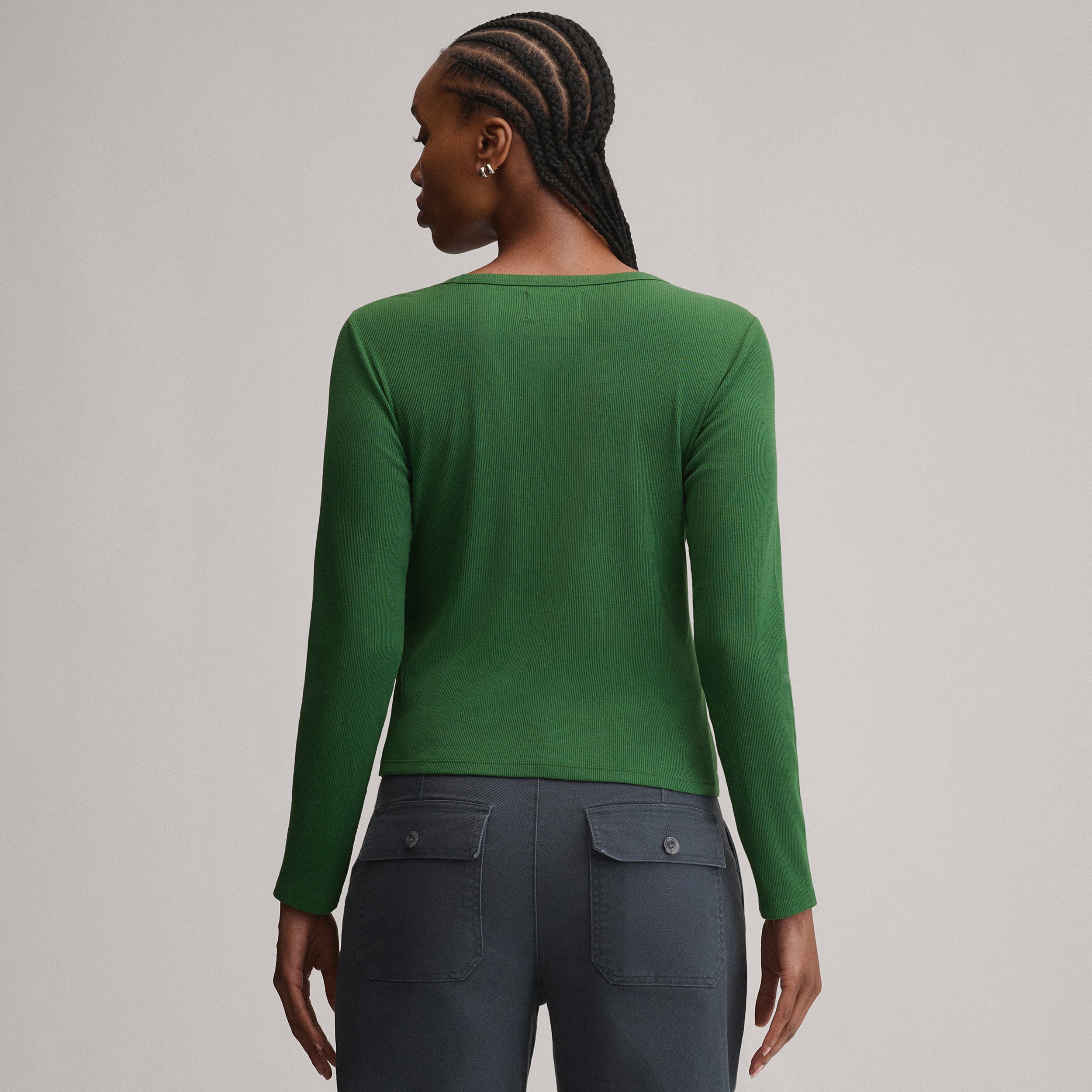Women's Softline Rib Long-Sleeve Crew - Image 2