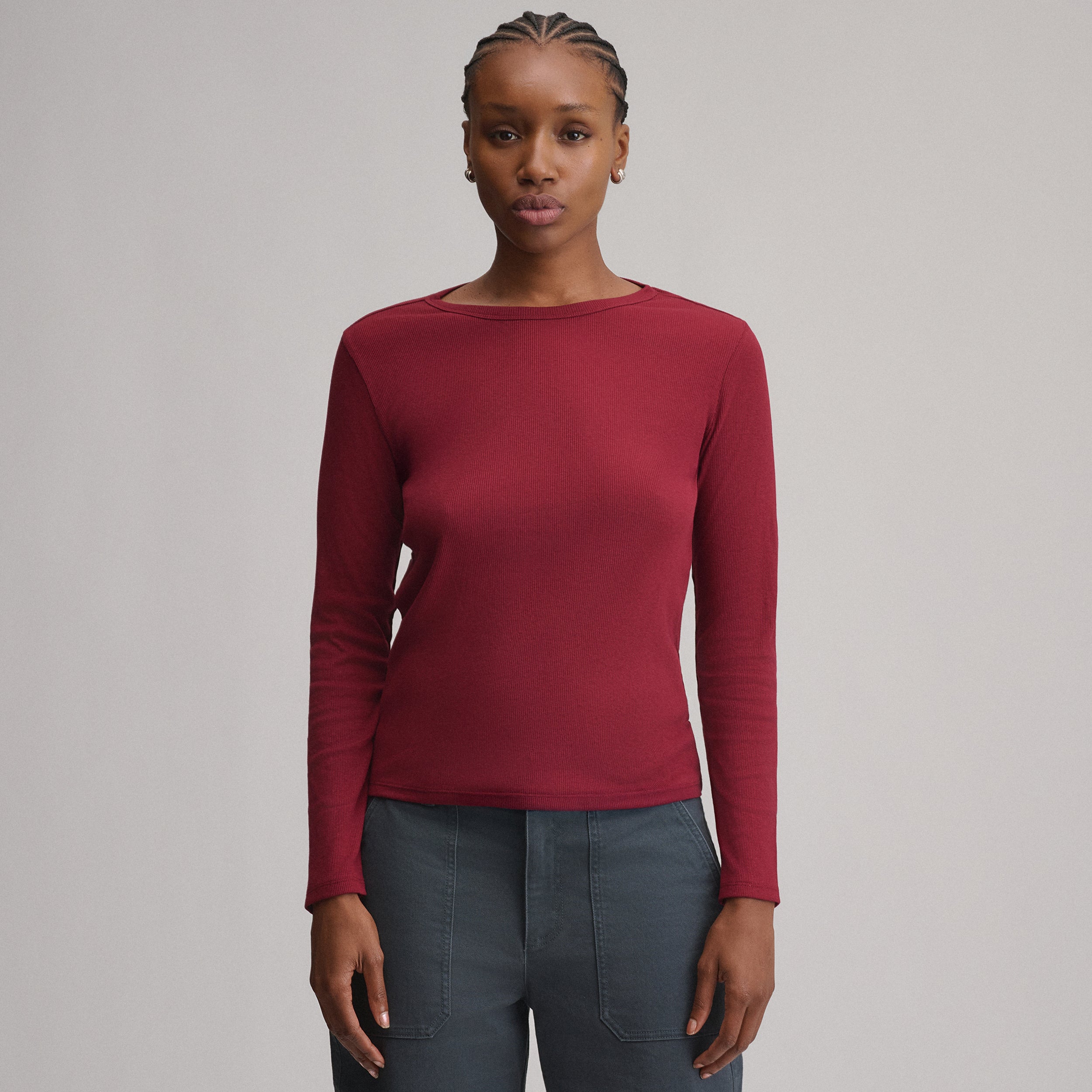 Women's Softline Rib Long-Sleeve Crew - Image 17
