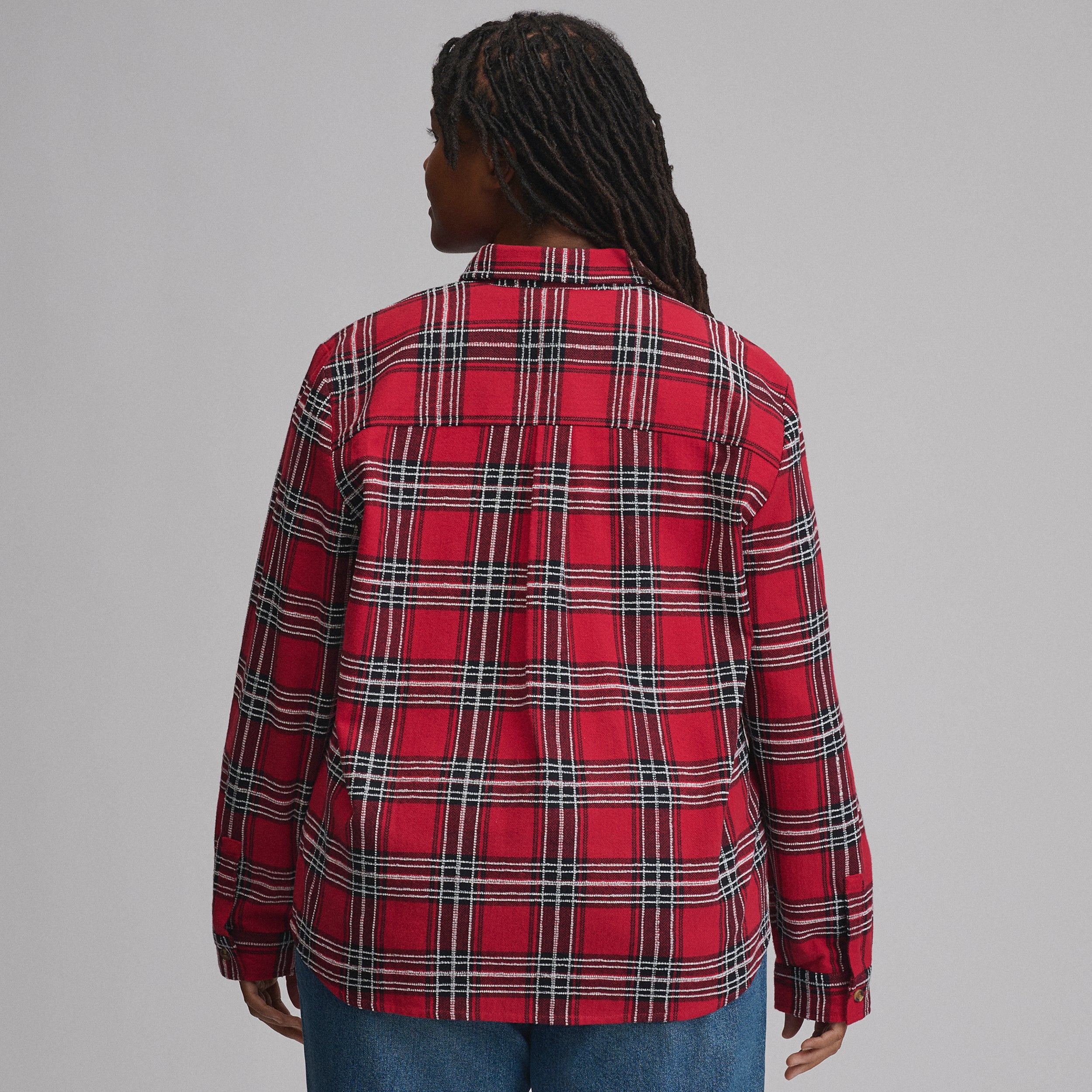 Women's Long-Sleeve Heritage Soft Classic Novelty Flannel Shirt - Image 6
