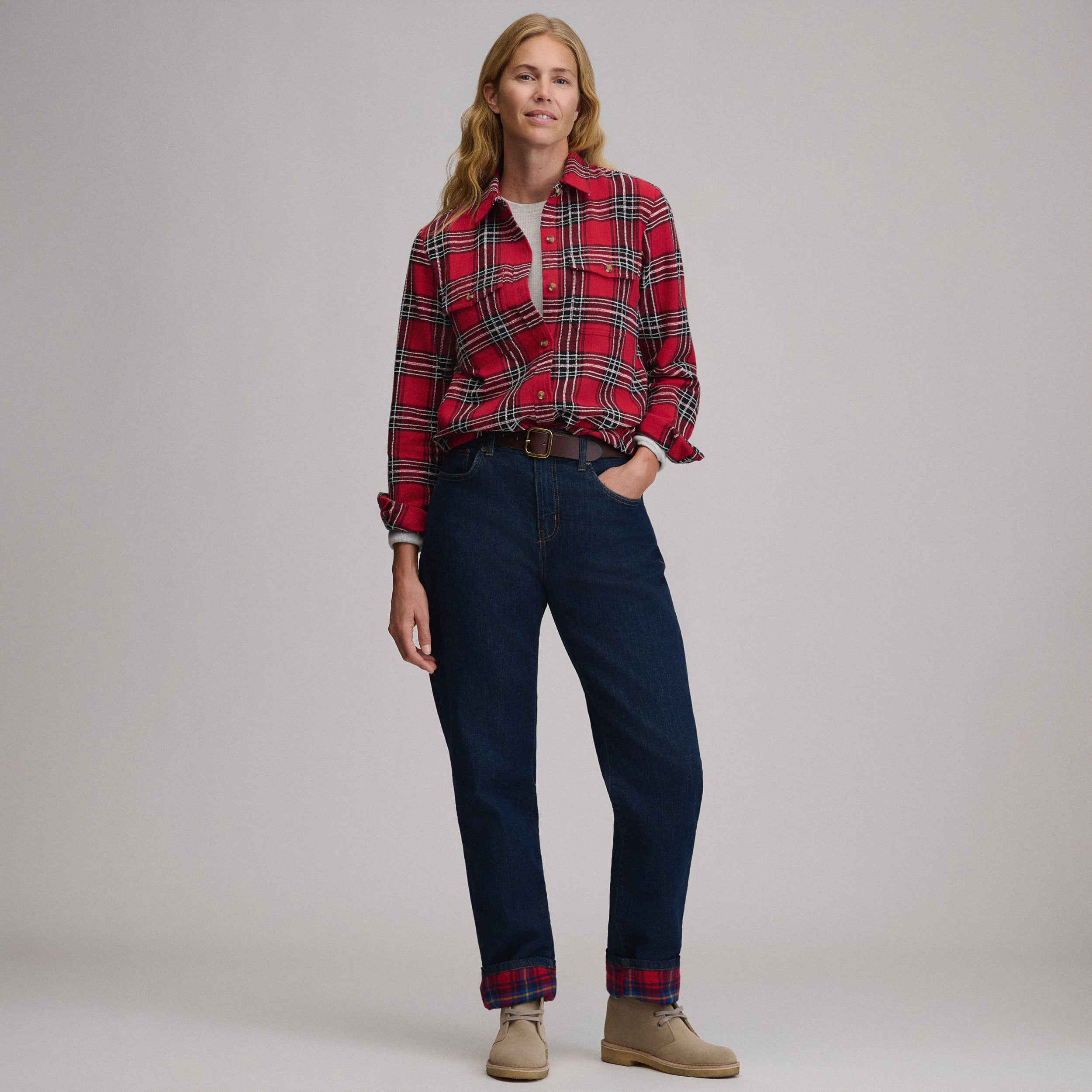 Women's Long-Sleeve Heritage Soft Classic Novelty Flannel Shirt - Image 4