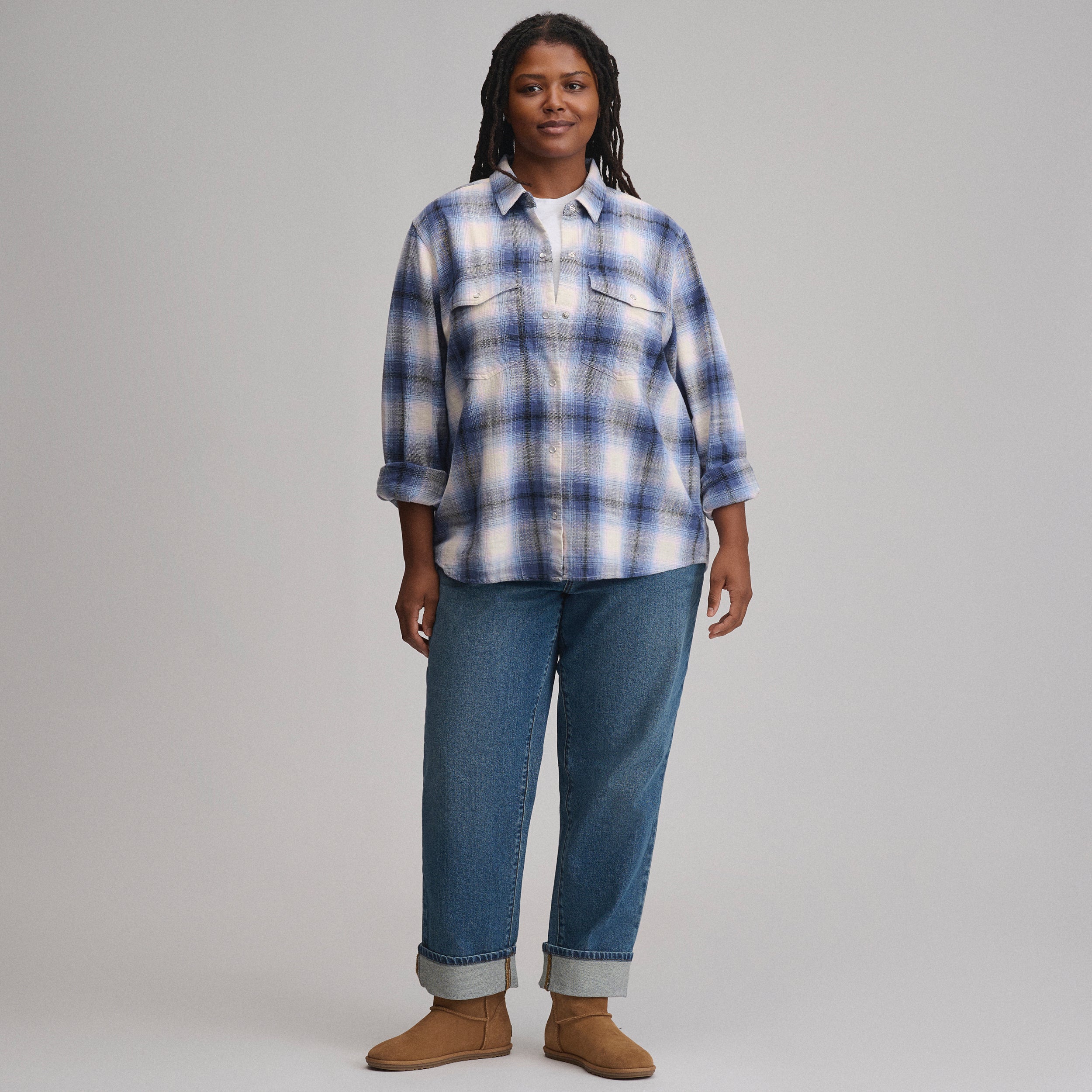 Women's Long-Sleeve Western Button-Down Shirt - Image 4