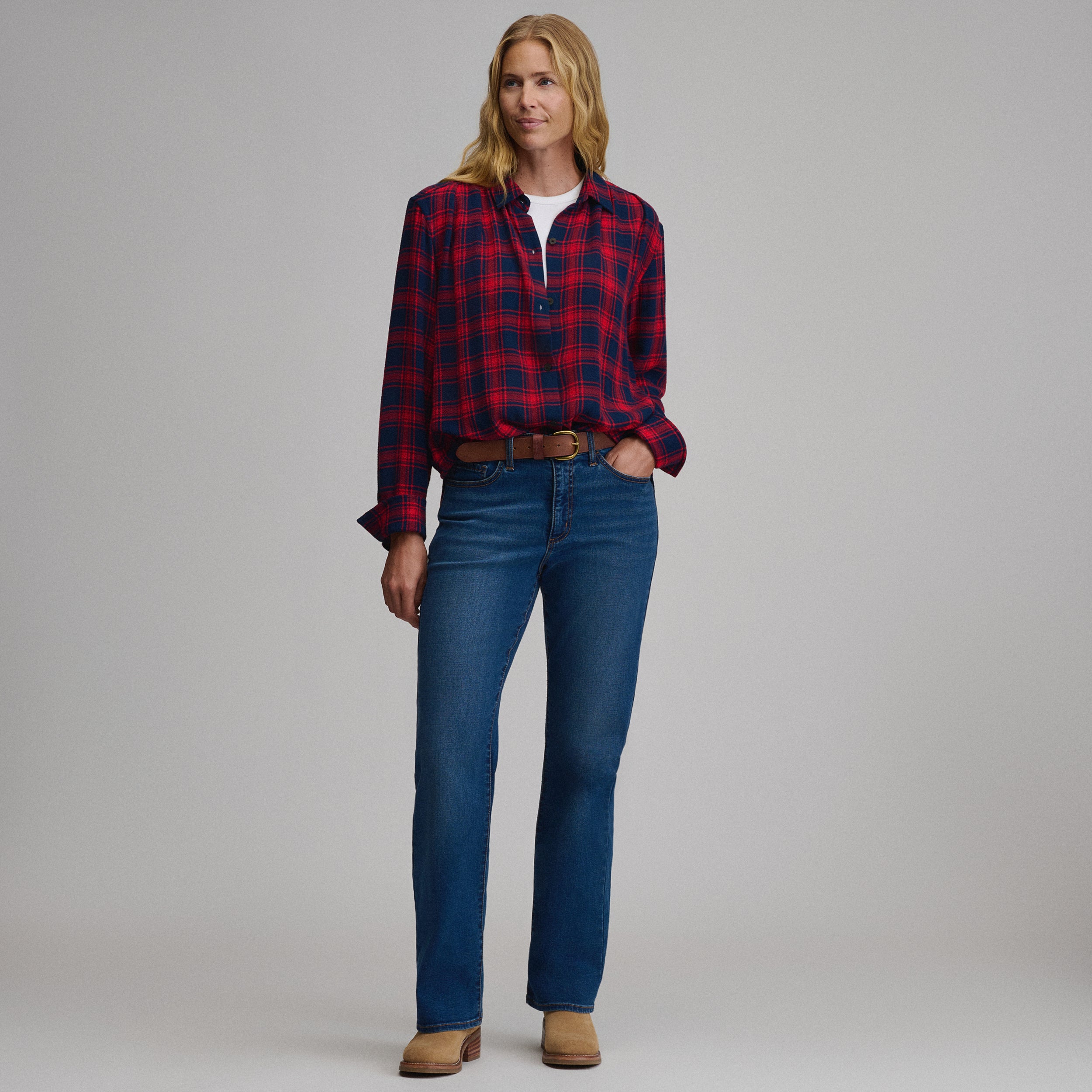 Women's Long-Sleeve Softened Button-Down Shirt - Image 8