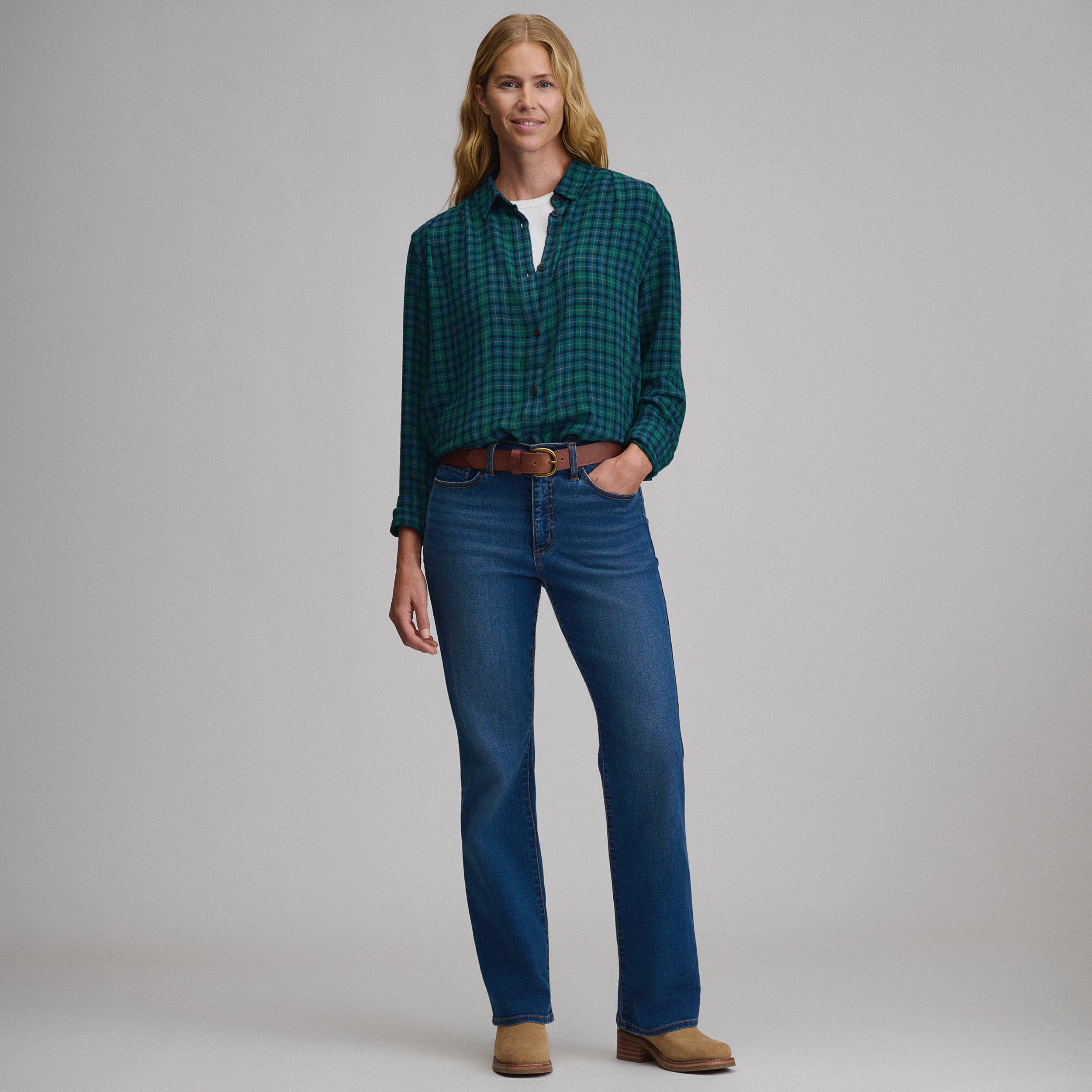Women's Long-Sleeve Softened Button-Down Shirt - Image 12