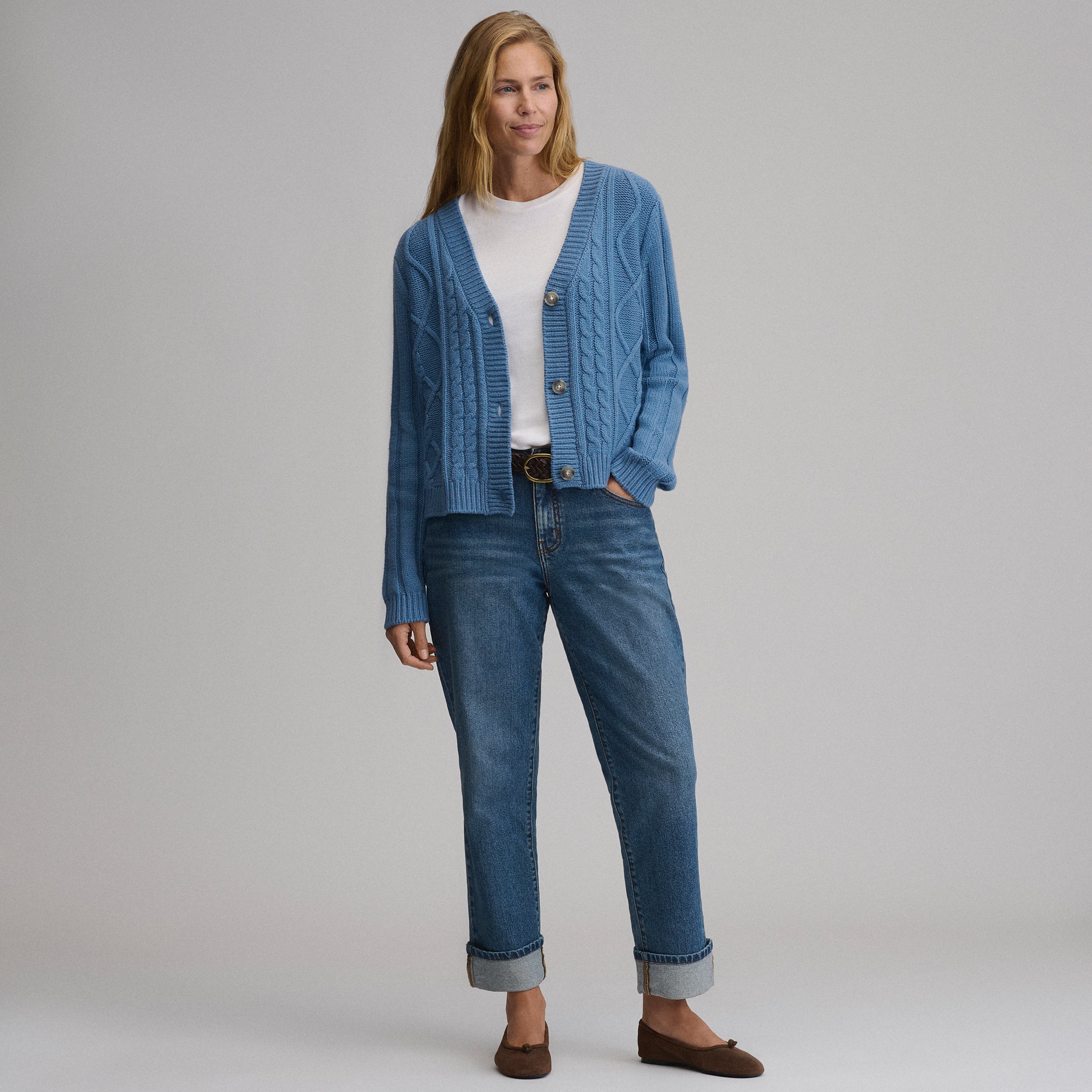 Women's Everloft Cable Cardigan Sweater - Image 8