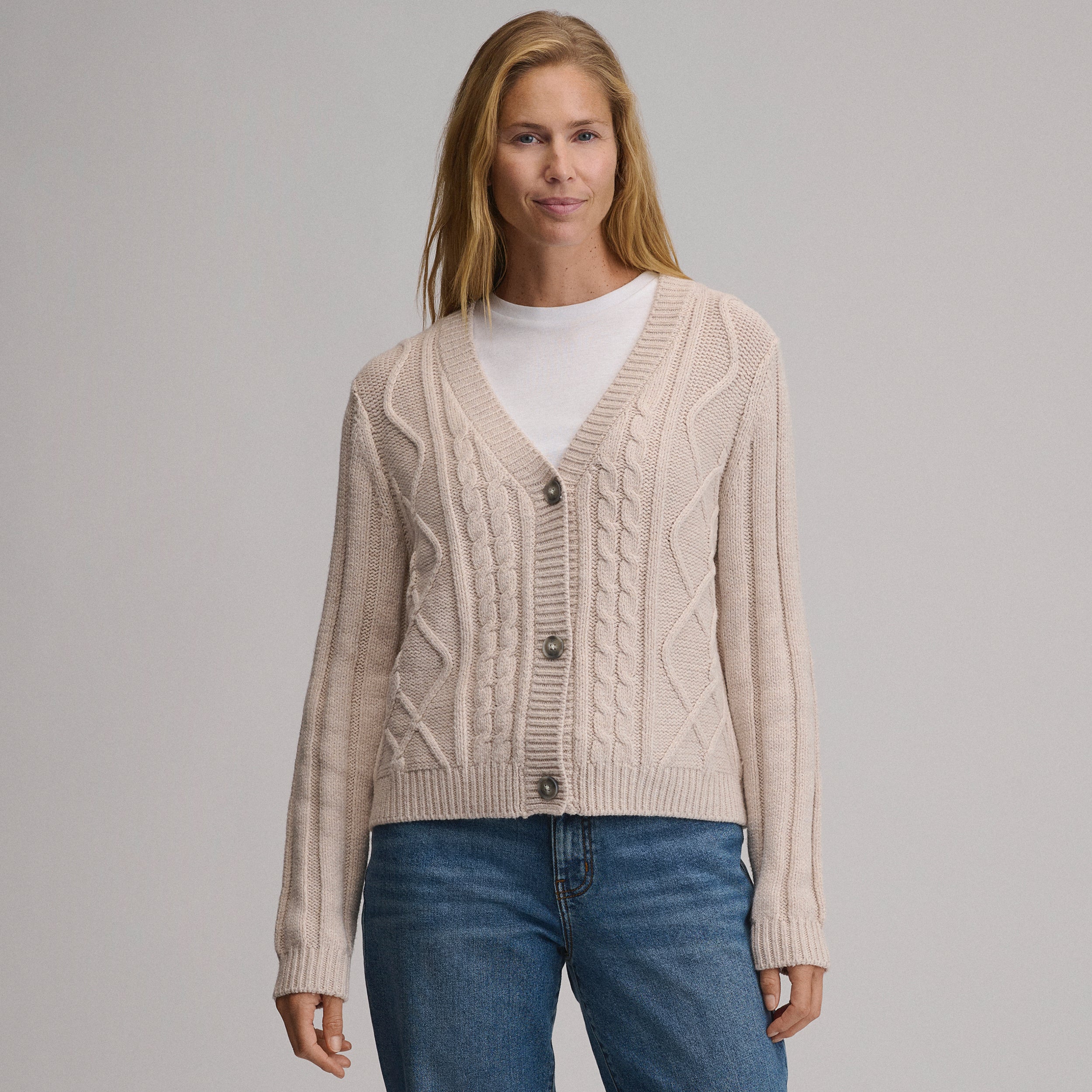 Women's Everloft Cable Cardigan Sweater - Image 9