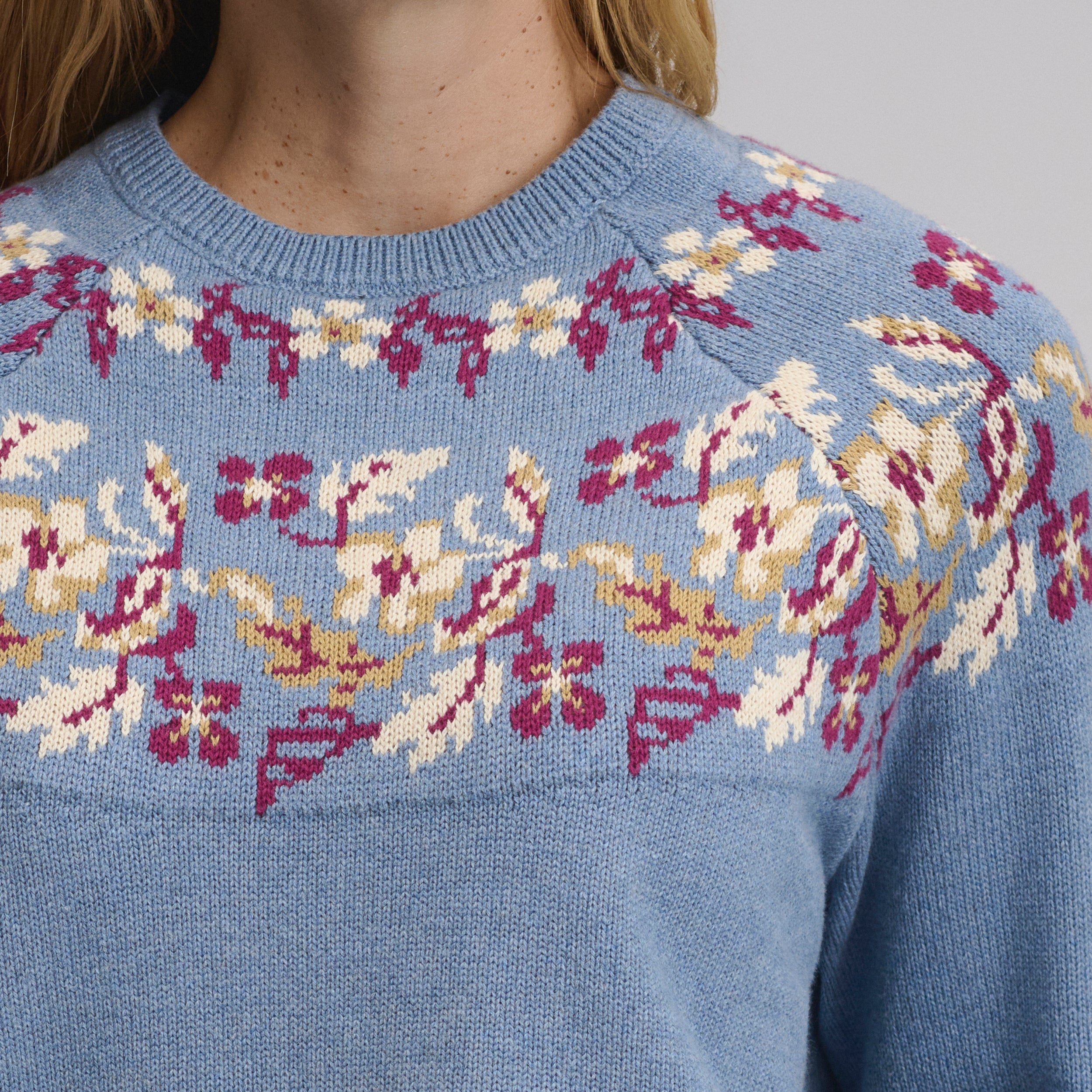 Women's Placed Intarsia Sweater - Image 7