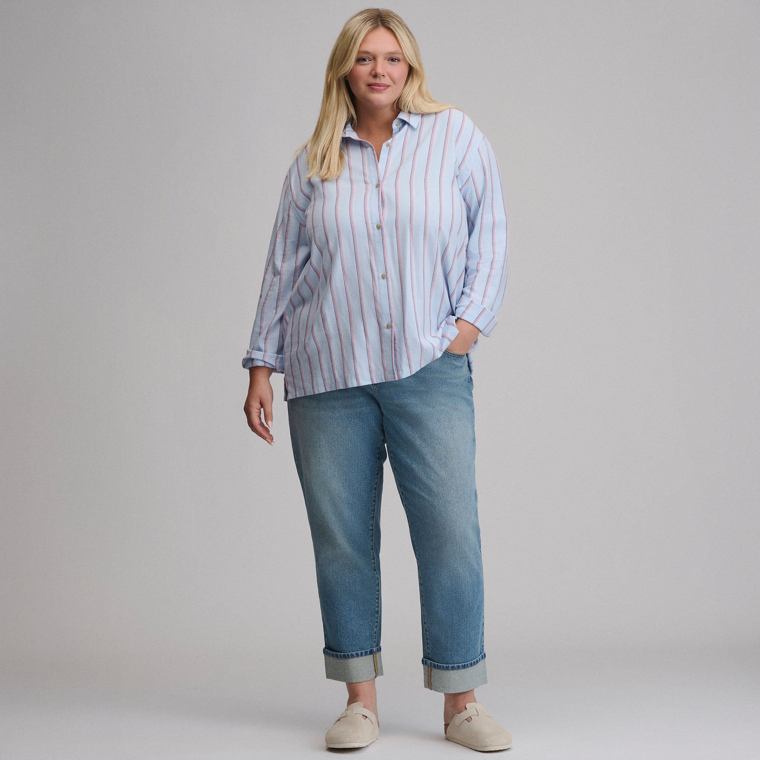 Women's Long-Sleeve Softened Sleep Shirt - Image 25