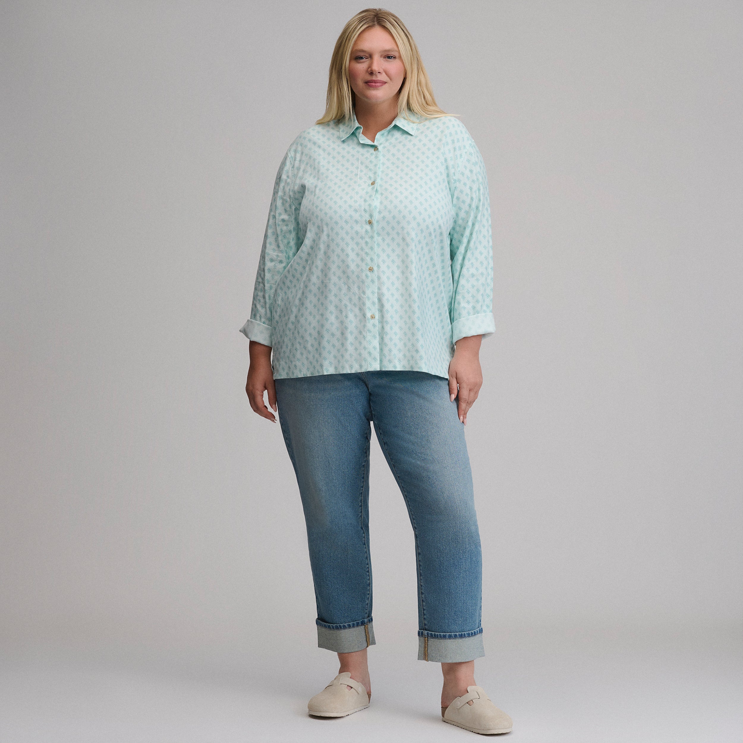 Women's Long-Sleeve Softened Sleep Shirt - Image 29