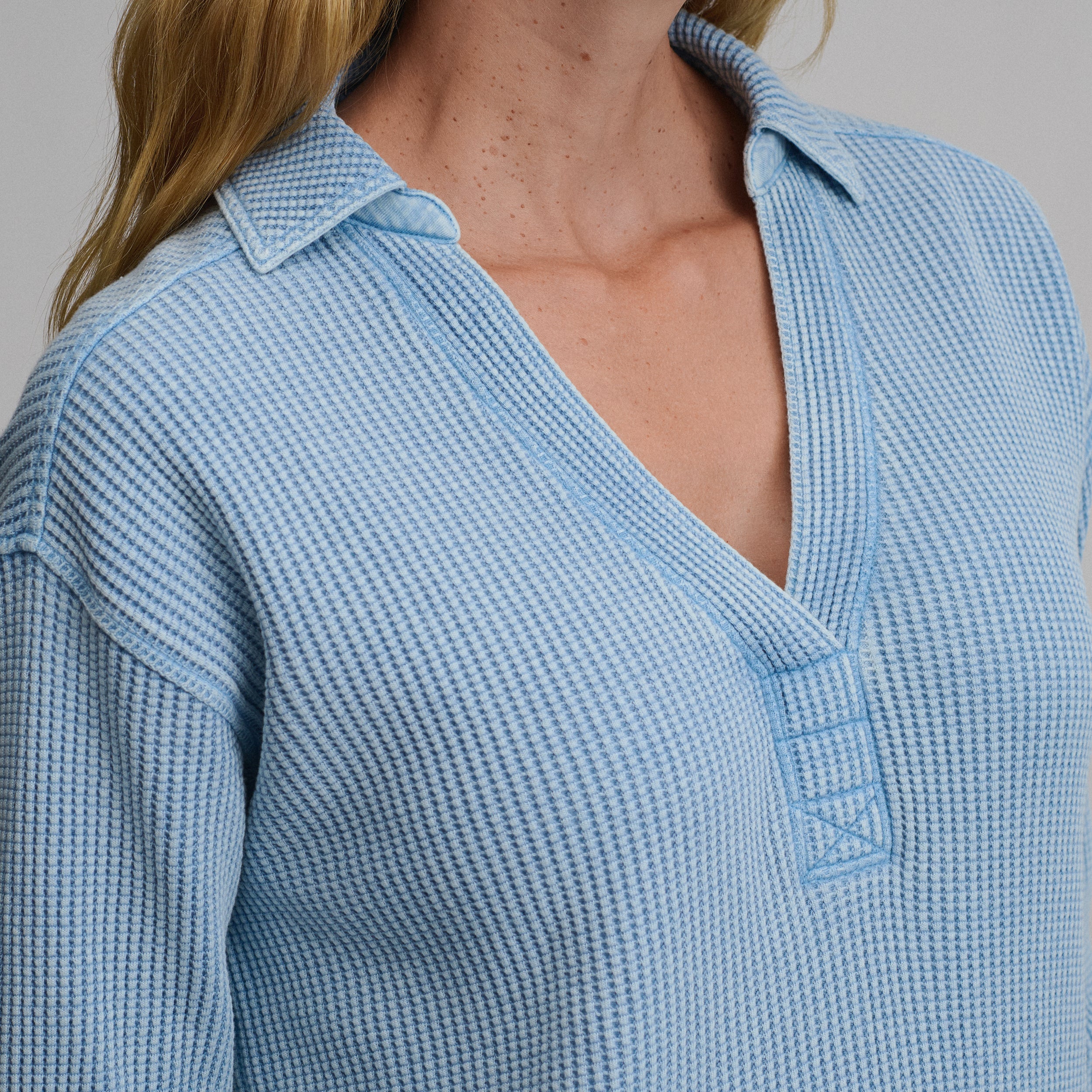 Women's Lounge V-Neck Thermal Crew - Image 3