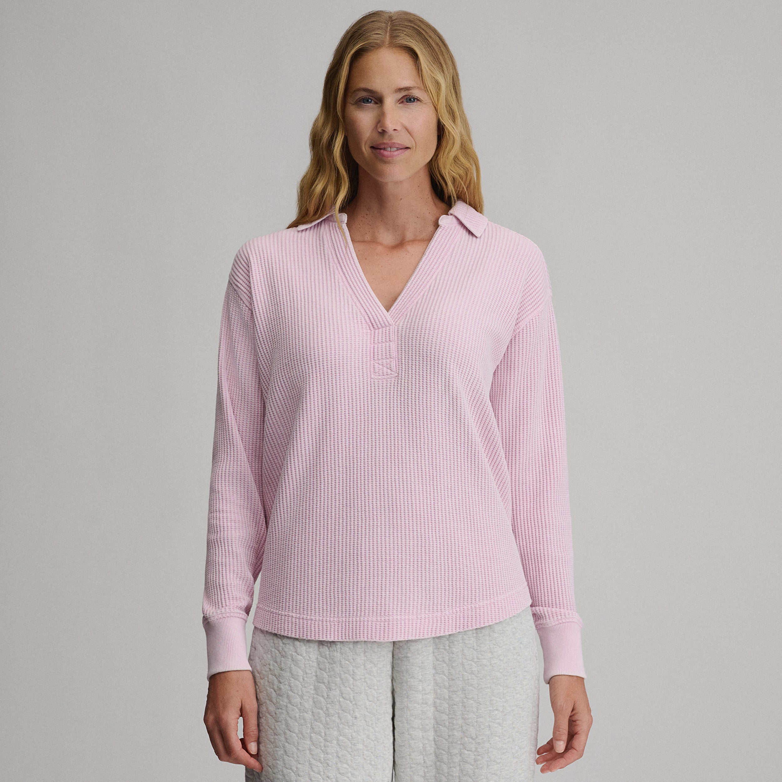 Women's Lounge V-Neck Thermal Crew - Image 5