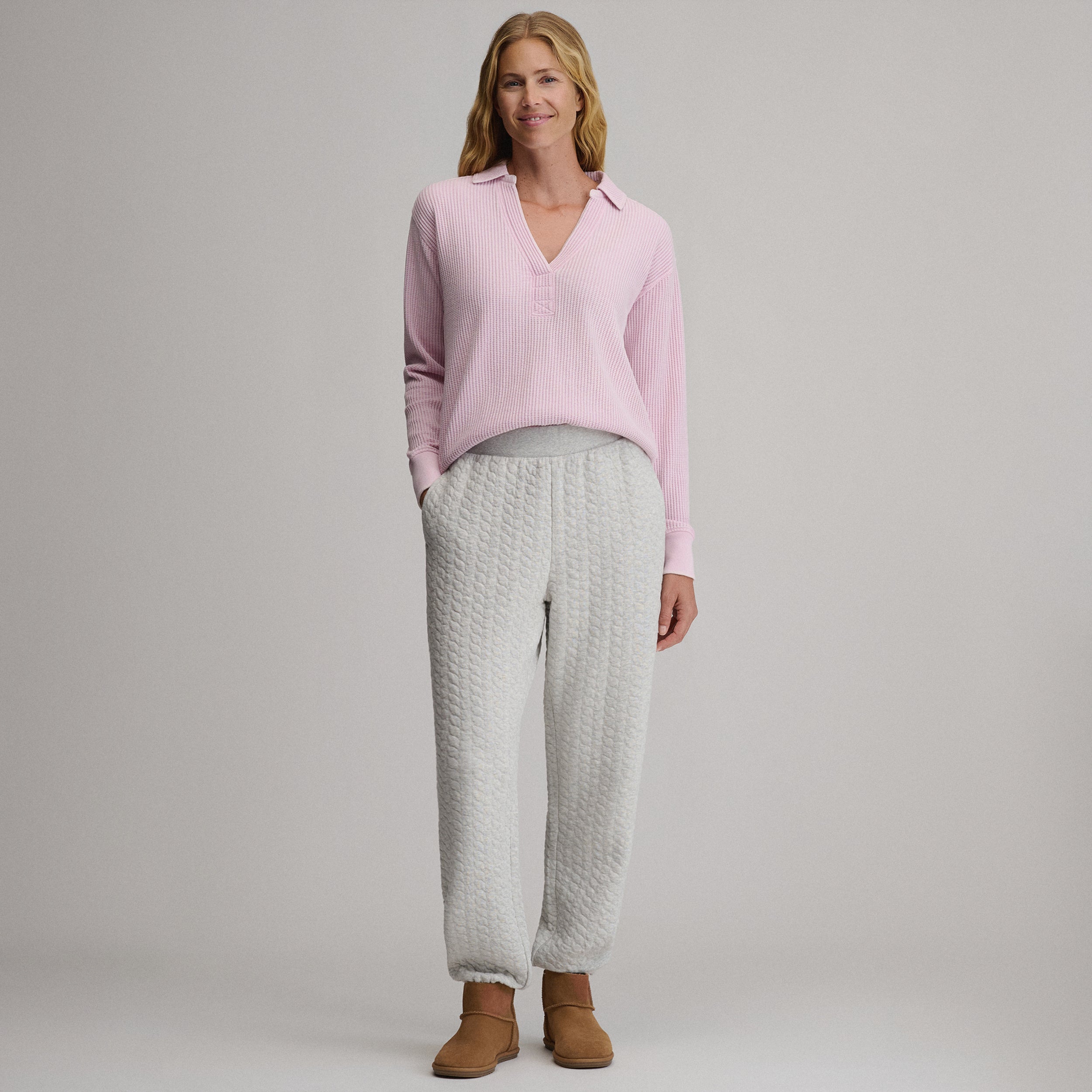 Women's Lounge V-Neck Thermal Crew - Image 8