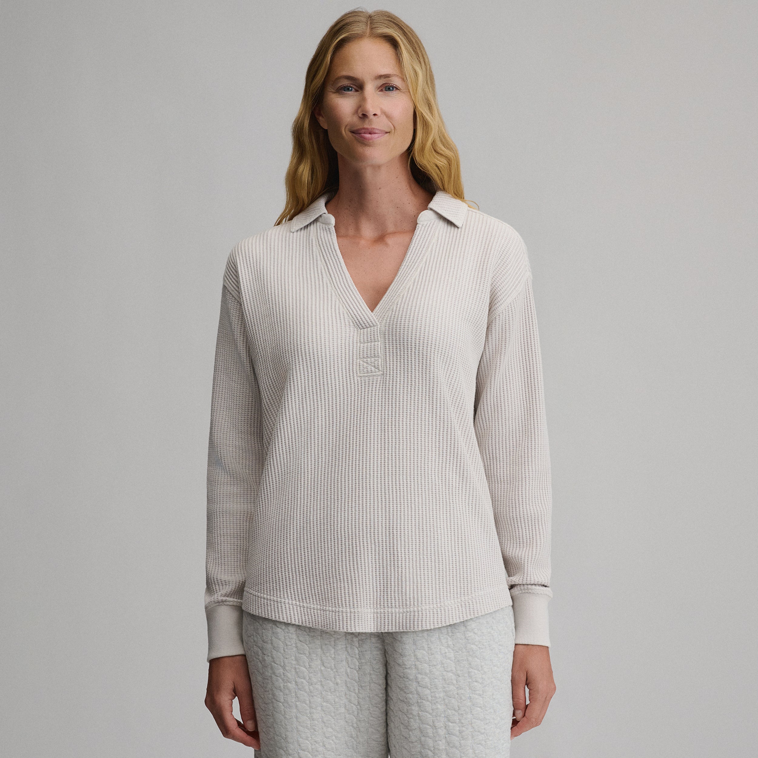 Women's Lounge V-Neck Thermal Crew - Image 9
