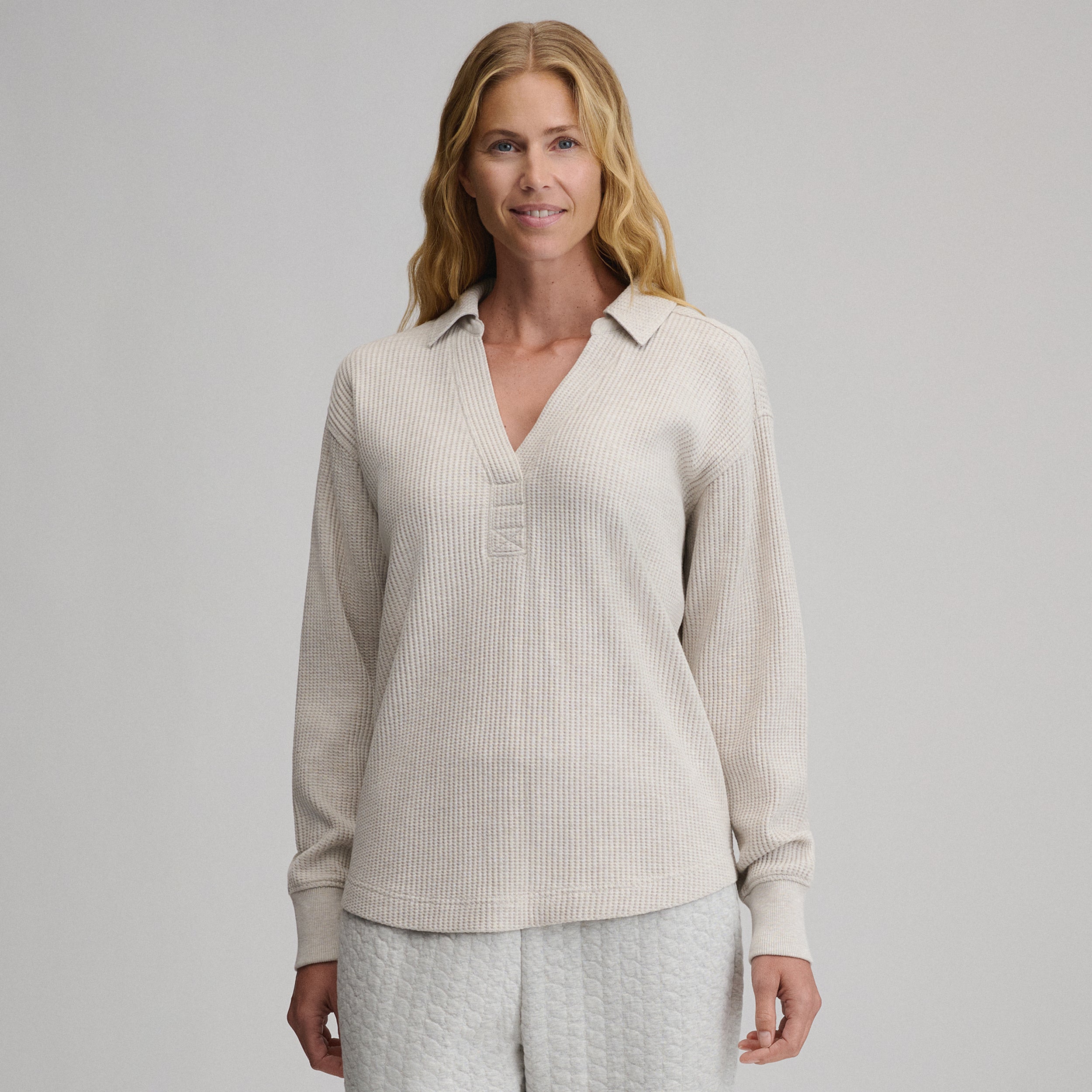 Women's Lounge V-Neck Thermal Crew - Image 13