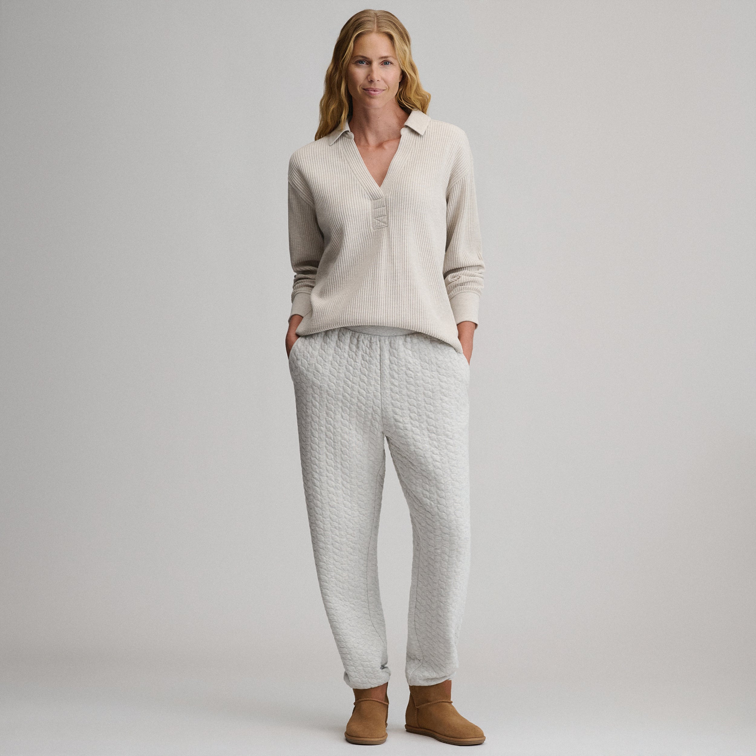 Women's Lounge V-Neck Thermal Crew - Image 16