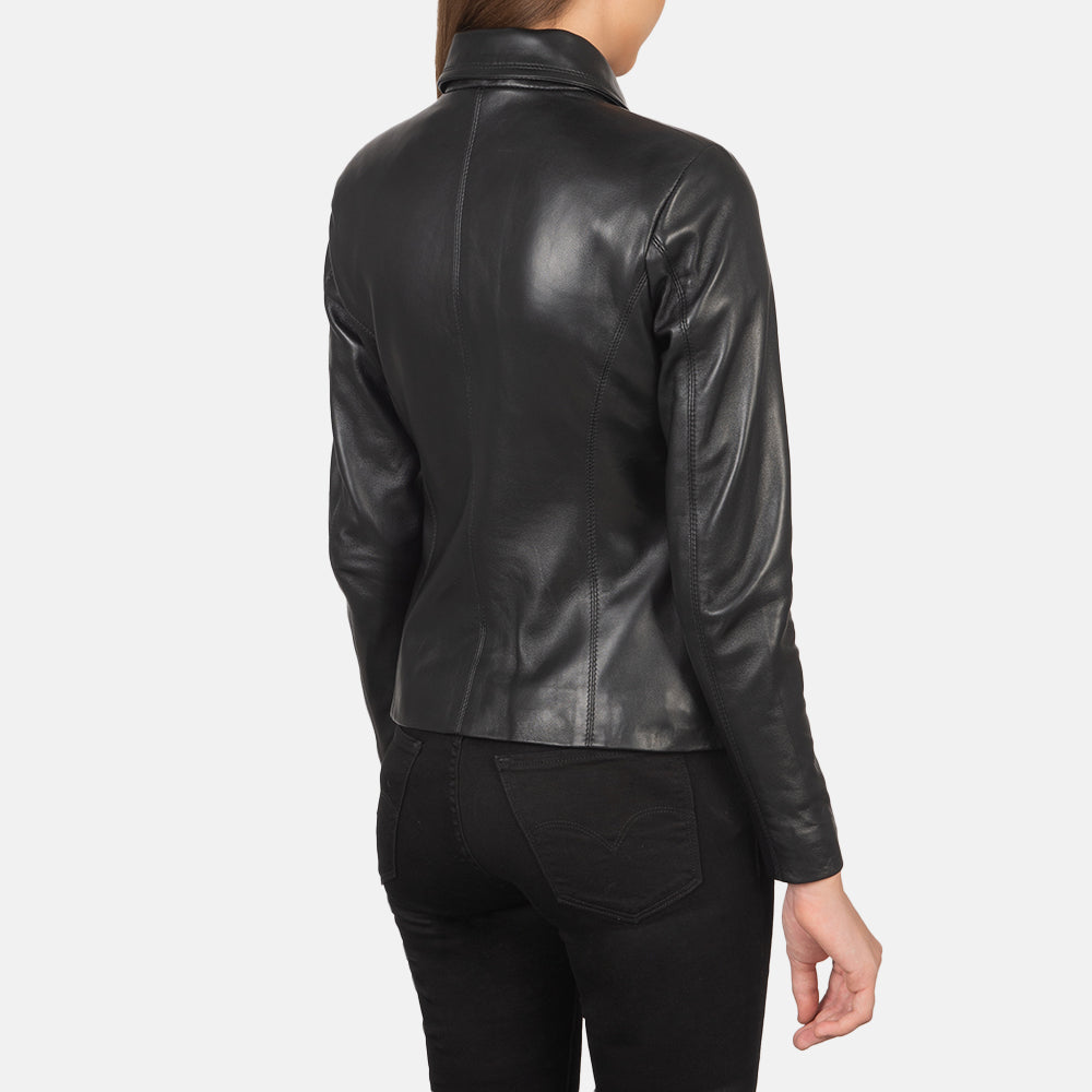 Colette Black Leather Jacket - Image 6