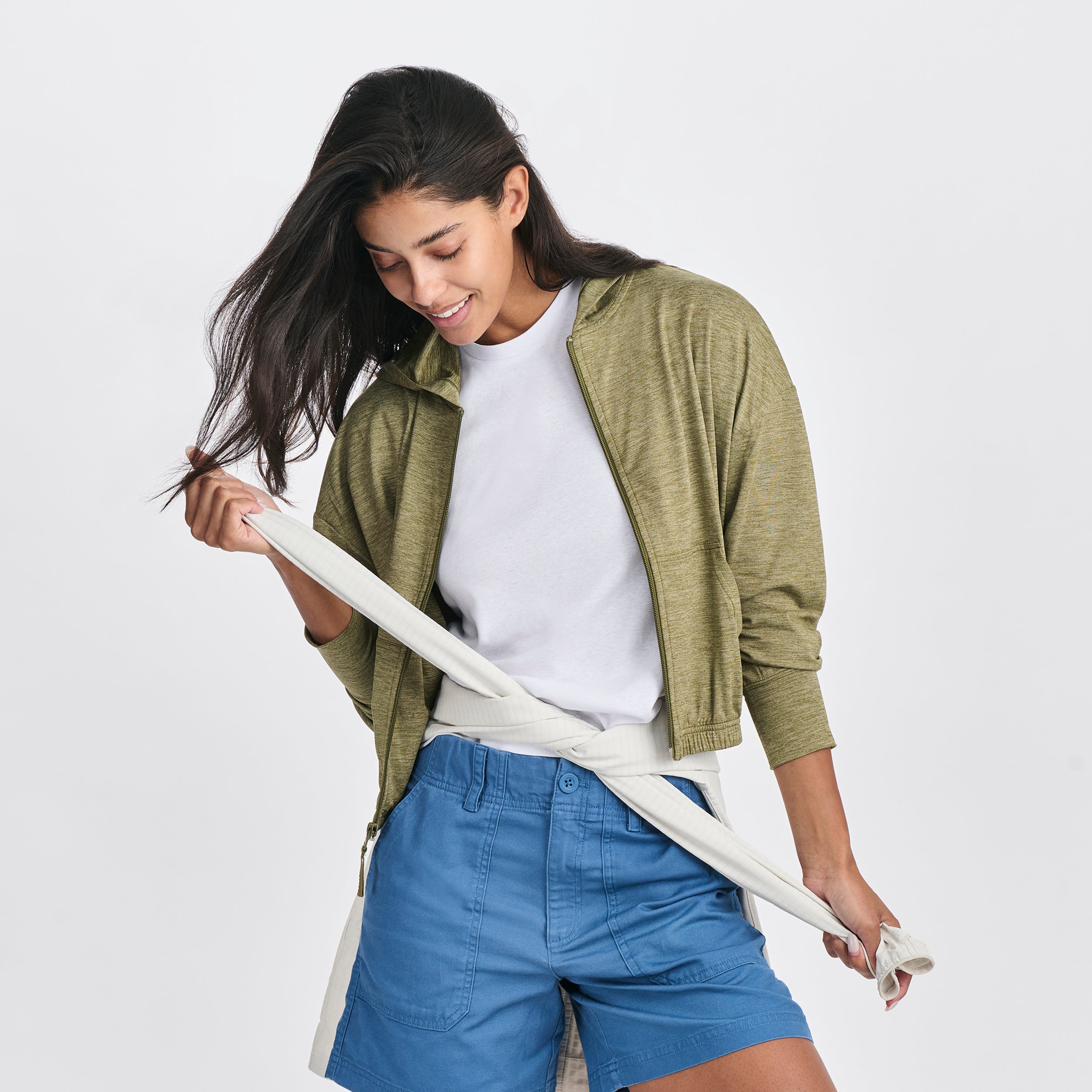 Women's Sightseer Cropped Full-Zip Hoodie - Image 9