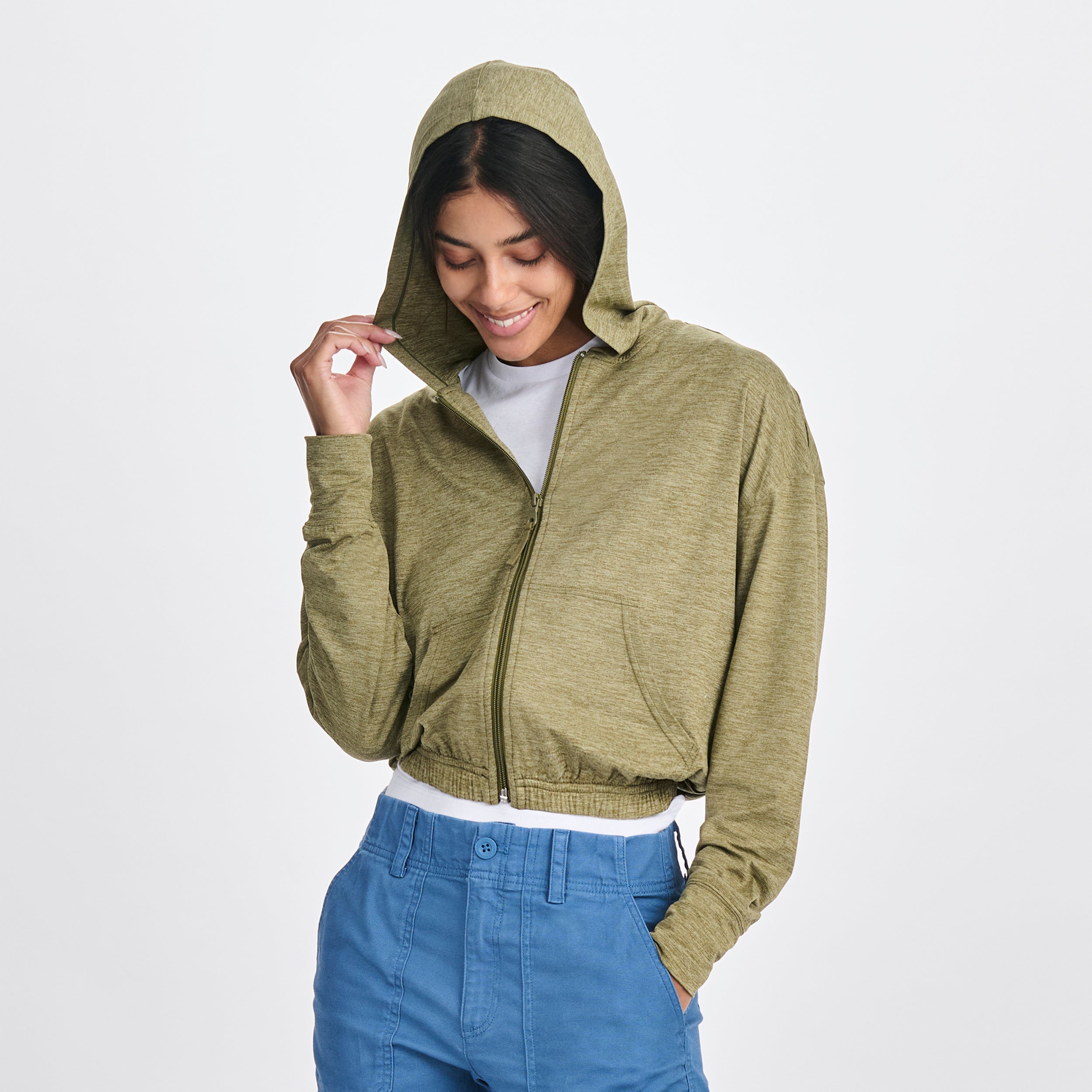 Women's Sightseer Cropped Full-Zip Hoodie - Image 8